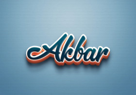 Cursive Name DP: Akbar