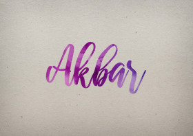 Akbar Watercolor Name DP
