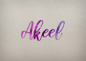 Akeel Watercolor Name DP