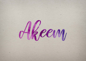 Akeem Watercolor Name DP