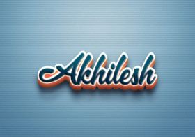 Cursive Name DP: Akhilesh