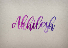 Akhilesh Watercolor Name DP