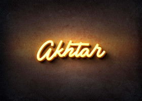 Glow Name Profile Picture for Akhtar