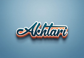 Cursive Name DP: Akhtari