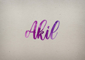 Akil Watercolor Name DP