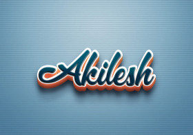 Cursive Name DP: Akilesh