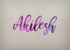 Akilesh Watercolor Name DP