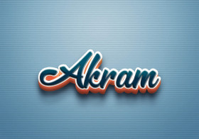 Cursive Name DP: Akram