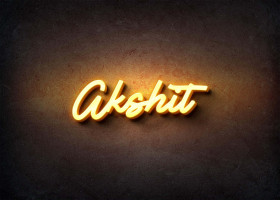 Glow Name Profile Picture for Akshit