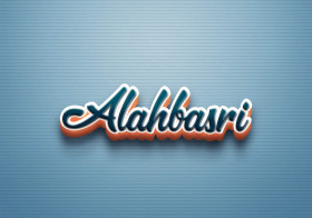 Cursive Name DP: Alahbasri