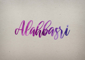 Alahbasri Watercolor Name DP