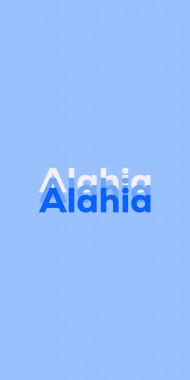 Name DP: Alahia
