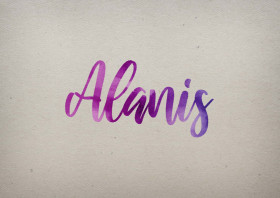 Alanis Watercolor Name DP
