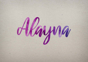 Alayna Watercolor Name DP