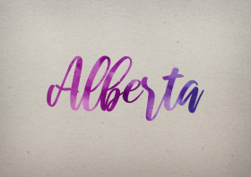 Alberta Watercolor Name DP