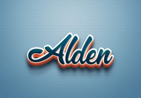 Cursive Name DP: Alden