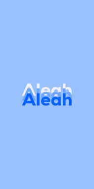 Name DP: Aleah