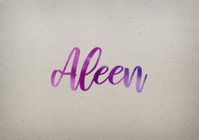Aleen Watercolor Name DP
