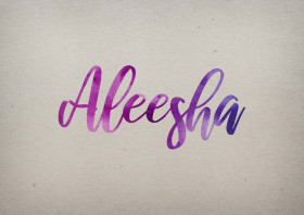 Aleesha Watercolor Name DP
