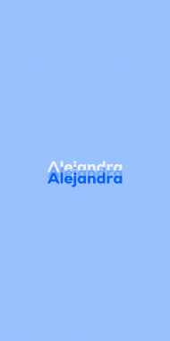 Name DP: Alejandra