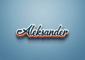 Cursive Name DP: Aleksander