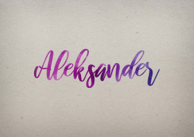 Aleksander Watercolor Name DP