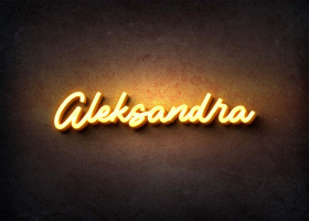 Glow Name Profile Picture for Aleksandra