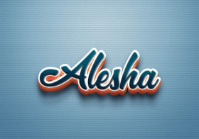 Cursive Name DP: Alesha