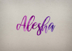 Alesha Watercolor Name DP