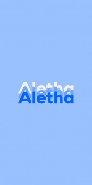 Name DP: Aletha