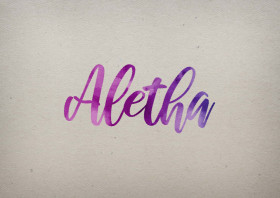 Aletha Watercolor Name DP
