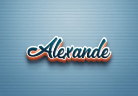 Cursive Name DP: Alexande