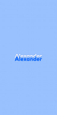 Name DP: Alexander
