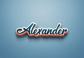 Cursive Name DP: Alexander