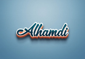 Cursive Name DP: Alhamdi