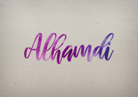 Alhamdi Watercolor Name DP