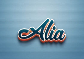 Cursive Name DP: Alia