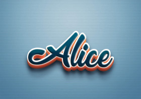 Cursive Name DP: Alice