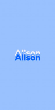 Name DP: Alison