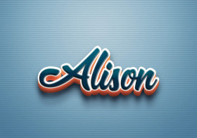 Cursive Name DP: Alison