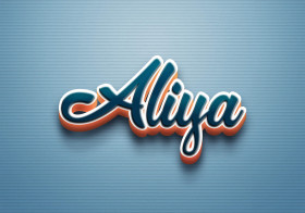 Cursive Name DP: Aliya