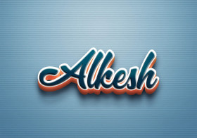 Cursive Name DP: Alkesh