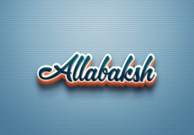 Cursive Name DP: Allabaksh