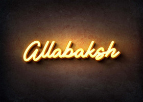 Glow Name Profile Picture for Allabaksh