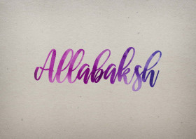 Allabaksh Watercolor Name DP