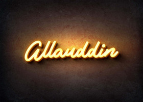 Glow Name Profile Picture for Allauddin