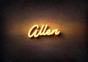 Glow Name Profile Picture for Allen