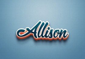 Cursive Name DP: Allison