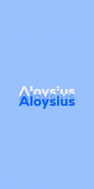 Name DP: Aloysius