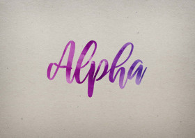 Alpha Watercolor Name DP